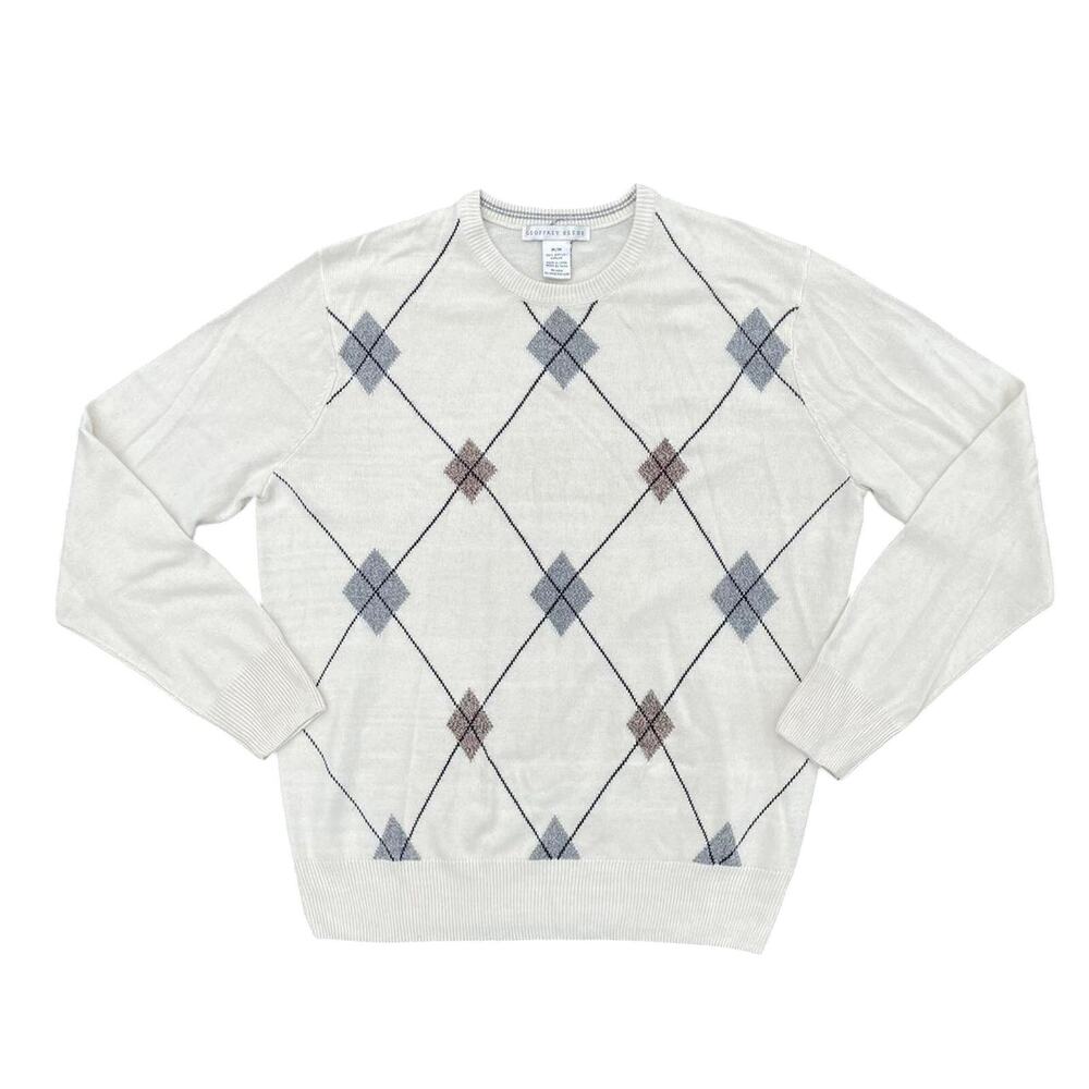 Geoffrey beene super soft patterned sweater mens medium